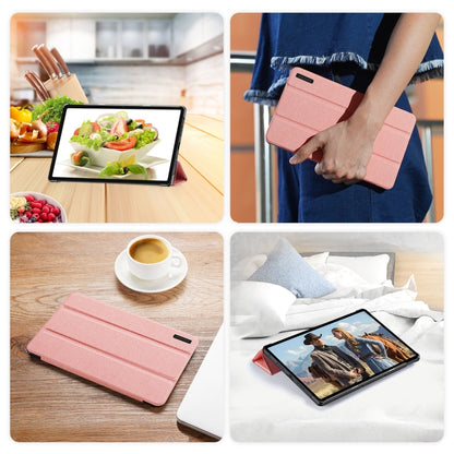 For Realme Pad 2 11.5 DUX DUCIS Domo Series Magnetic Flip Leather Tablet Case(Pink) - Realme by DUX DUCIS | Online Shopping UK | buy2fix