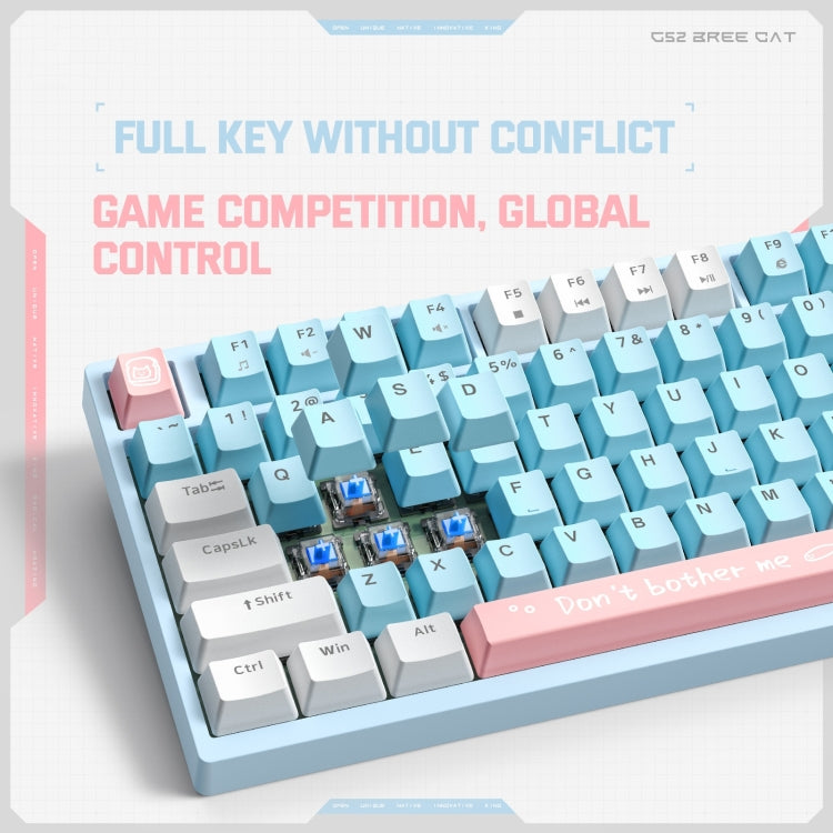 ONIKUMA G52 82 Keys RGB Lighting Wired Mechanical Keyboard, Type:Blue Switch(White) - Wired Keyboard by ONIKUMA | Online Shopping UK | buy2fix