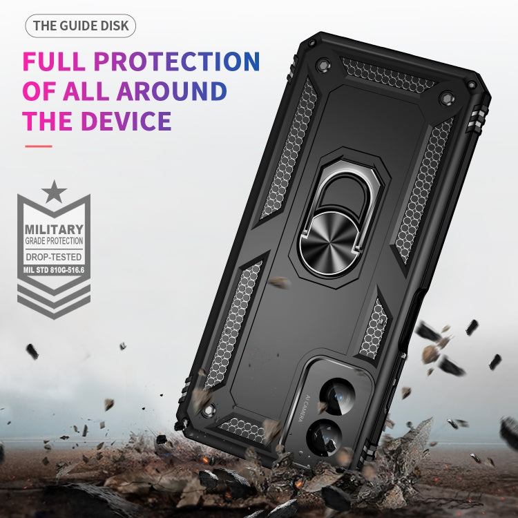 For Motorola Moto G Power 5G 2024 Shockproof TPU + PC Phone Case with Holder(Black) - Motorola Cases by buy2fix | Online Shopping UK | buy2fix