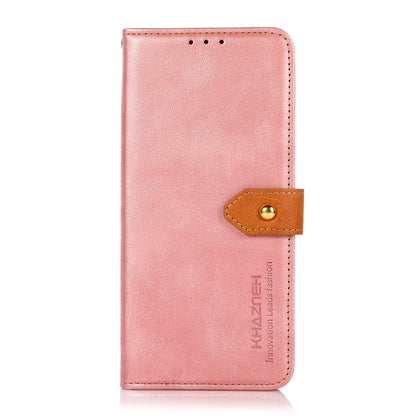 For Google Pixel 9 KHAZNEH Dual-color Cowhide Texture Flip Leather Phone Case(Rose Gold) - Google Cases by buy2fix | Online Shopping UK | buy2fix