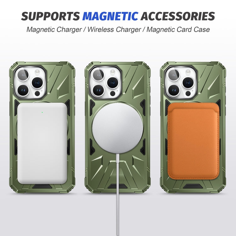 For iPhone 11 MagSafe Magnetic Shockproof Phone Case with Ring Holder(Dark Green) - iPhone 11 Cases by buy2fix | Online Shopping UK | buy2fix