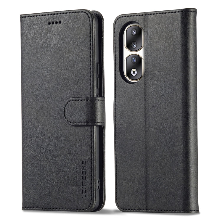 For Honor 90 Pro LC.IMEEKE Calf Texture Leather Phone Case(Black) - Honor Cases by LC.IMEEKE | Online Shopping UK | buy2fix