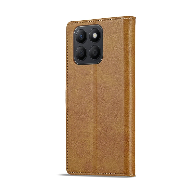 For Honor X8b LC.IMEEKE Calf Texture Leather Phone Case(Brown) - Honor Cases by LC.IMEEKE | Online Shopping UK | buy2fix