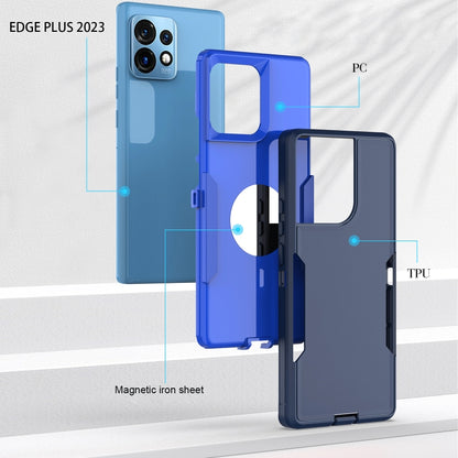 For Motorola Moto G Play 4G 2024 2 in 1 Magnetic PC + TPU Phone Case(Royal Blue+Dark Blue) - Motorola Cases by buy2fix | Online Shopping UK | buy2fix