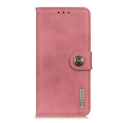 For Google Pixel 9 Pro KHAZNEH Cowhide Texture Horizontal Flip Leather Phone Case(Pink) - Google Cases by buy2fix | Online Shopping UK | buy2fix