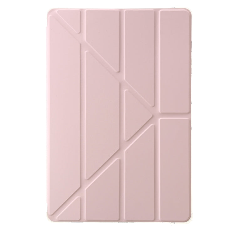 For Samsung Galaxy Tab S9 FE Clear Acrylic Deformation Leather Tablet Case(Pink) - Galaxy Tab S9 FE by buy2fix | Online Shopping UK | buy2fix