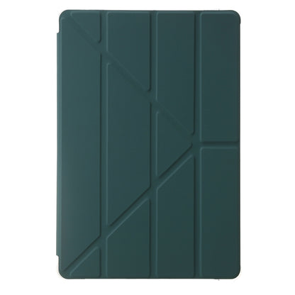 For Samsung Galaxy Tab S9 FE+ Clear Acrylic Deformation Leather Tablet Case(Deep Green) - Galaxy Tab S9 FE+ by buy2fix | Online Shopping UK | buy2fix