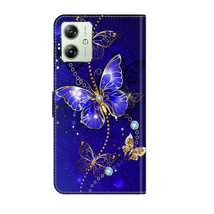 For Motorola Moto G54 Crystal 3D Shockproof Protective Leather Phone Case(Diamond Butterfly) - Motorola Cases by buy2fix | Online Shopping UK | buy2fix