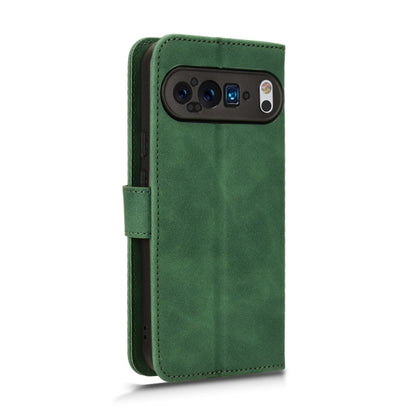 For Google Pixel 9 Pro Skin Feel Magnetic Flip Leather Phone Case(Green) - Google Cases by buy2fix | Online Shopping UK | buy2fix