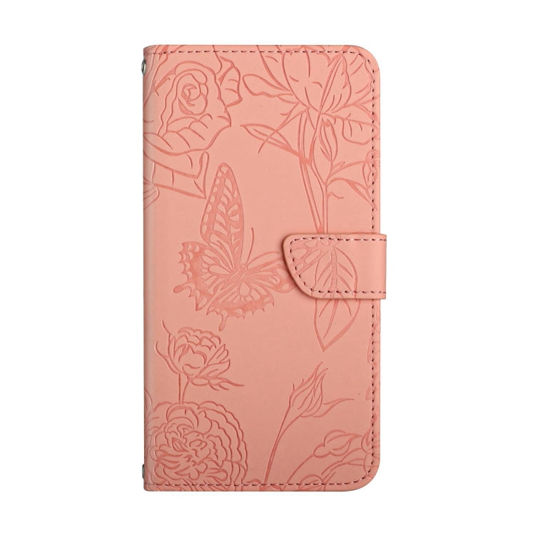 For Google Pixel 9 Pro Skin Feel Butterfly Embossed Flip Leather Phone Case(Pink) - Google Cases by buy2fix | Online Shopping UK | buy2fix