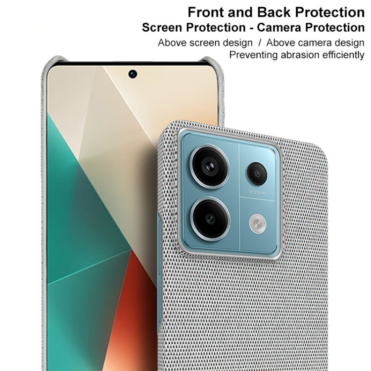 For Xiaomi Redmi Note 13 Pro 5G imak Ruiyi Series Cloth Texture PU + PC Phone Case(Light Grey) - Xiaomi Cases by imak | Online Shopping UK | buy2fix