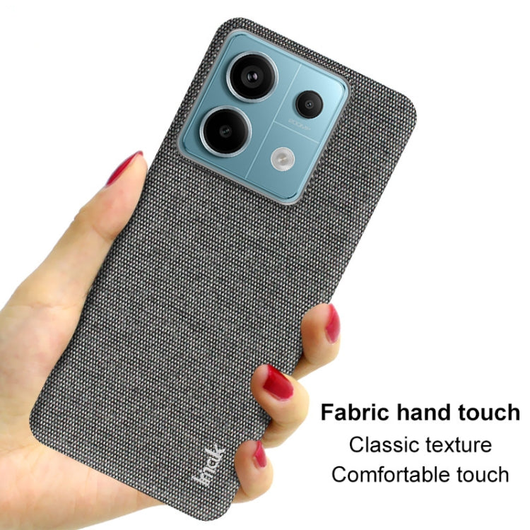 For Xiaomi Redmi Note 13 Pro 5G imak Ruiyi Series Cloth Texture PU + PC Phone Case(Light Grey) - Xiaomi Cases by imak | Online Shopping UK | buy2fix