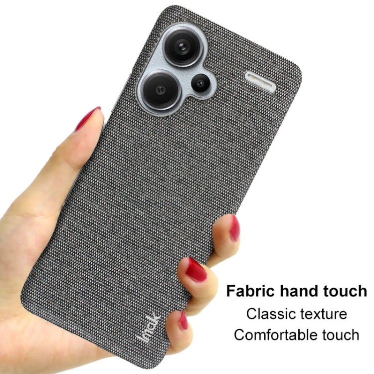 For Xiaomi Redmi Note 13 Pro+ 5G imak Ruiyi Series Cloth Texture PU + PC Phone Case(Light Grey) - Note 13 Pro+ Cases by imak | Online Shopping UK | buy2fix