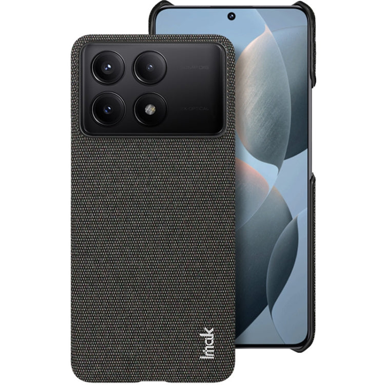 For Xiaomi Poco X6 Pro 5G/Redmi K70E 5G imak Ruiyi Series Cloth Texture PU + PC Phone Case(Black) - K70E Cases by imak | Online Shopping UK | buy2fix