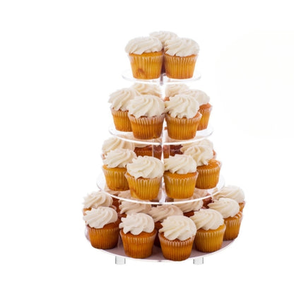 YX064 4 Tier Acrylic Circular Cupcake Stand - Storage Boxes by buy2fix | Online Shopping UK | buy2fix