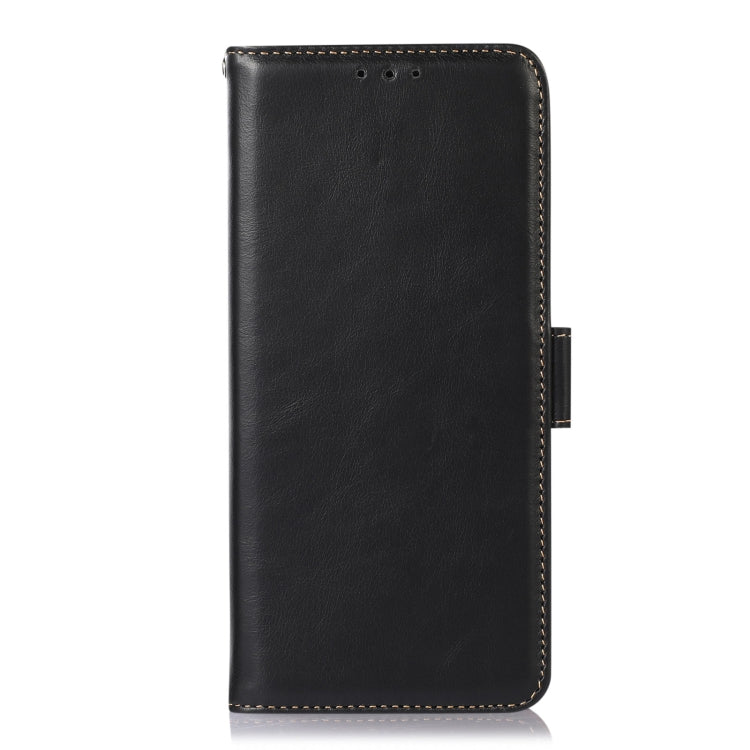 For Xiaomi Redmi K70E/Poco X6 Pro Magnetic Crazy Horse Texture Genuine Leather RFID Phone Case(Black) - K70E Cases by buy2fix | Online Shopping UK | buy2fix