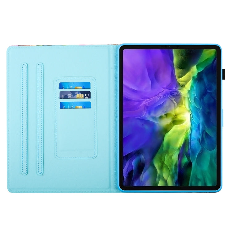 For iPad Pro 11 2024 Colored Drawing Stitching Leather Tablet Smart Case(Sea Wave) - iPad Pro 11 2024 Cases by buy2fix | Online Shopping UK | buy2fix