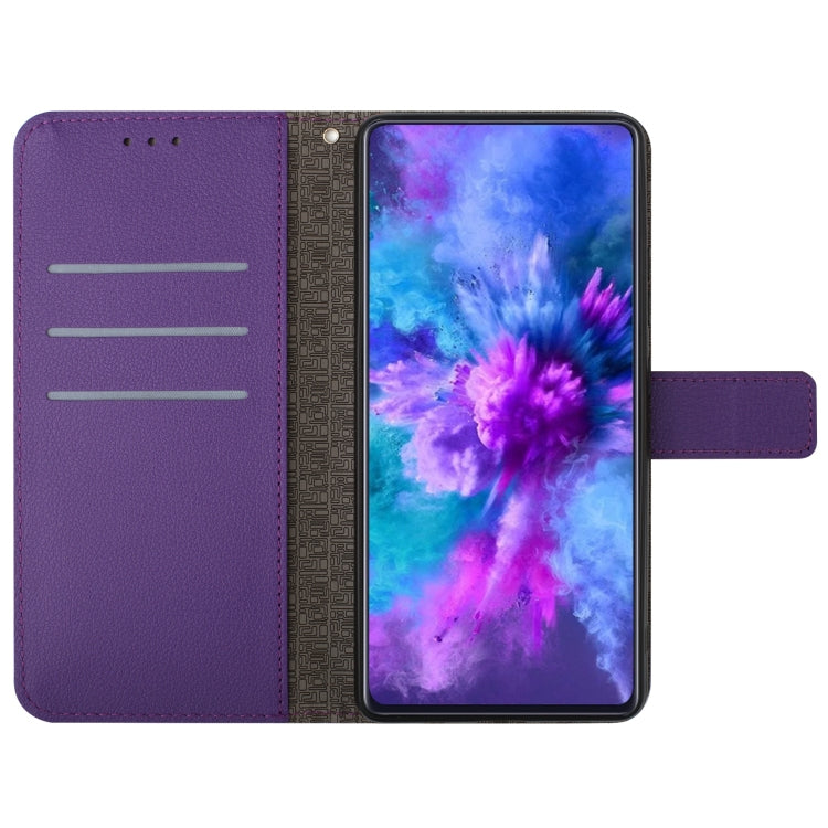 For Honor 200 Lite Rhombic Grid Texture Leather Phone Case(Purple) - Honor Cases by buy2fix | Online Shopping UK | buy2fix