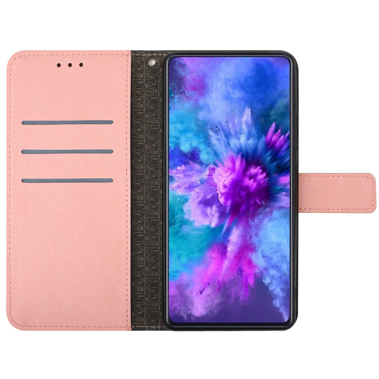 For Google Pixel 9 Rhombic Grid Texture Leather Phone Case(Pink) - Google Cases by buy2fix | Online Shopping UK | buy2fix