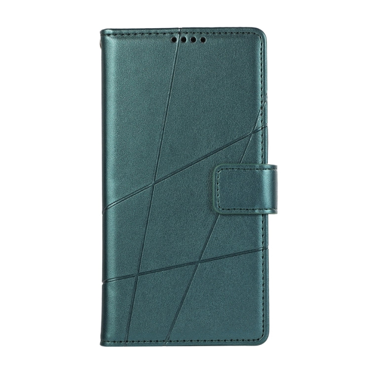 For Motorola Moto G Stylus 5G 2024 PU Genuine Leather Texture Embossed Line Phone Case(Green) - Motorola Cases by buy2fix | Online Shopping UK | buy2fix