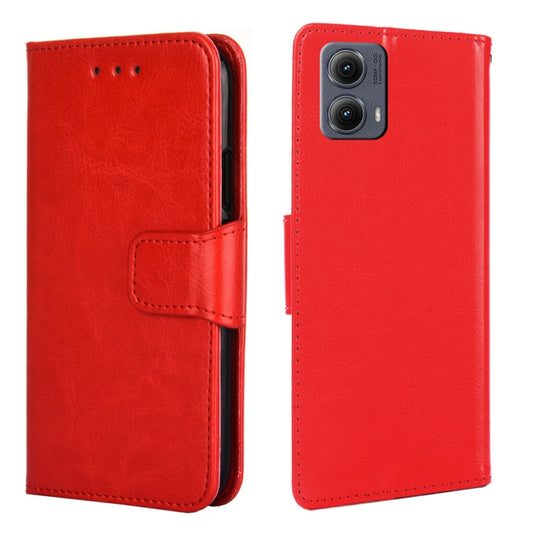 For Motorola Edge 5G 2024 Crystal Texture Leather Phone Case(Red) - Motorola Cases by buy2fix | Online Shopping UK | buy2fix