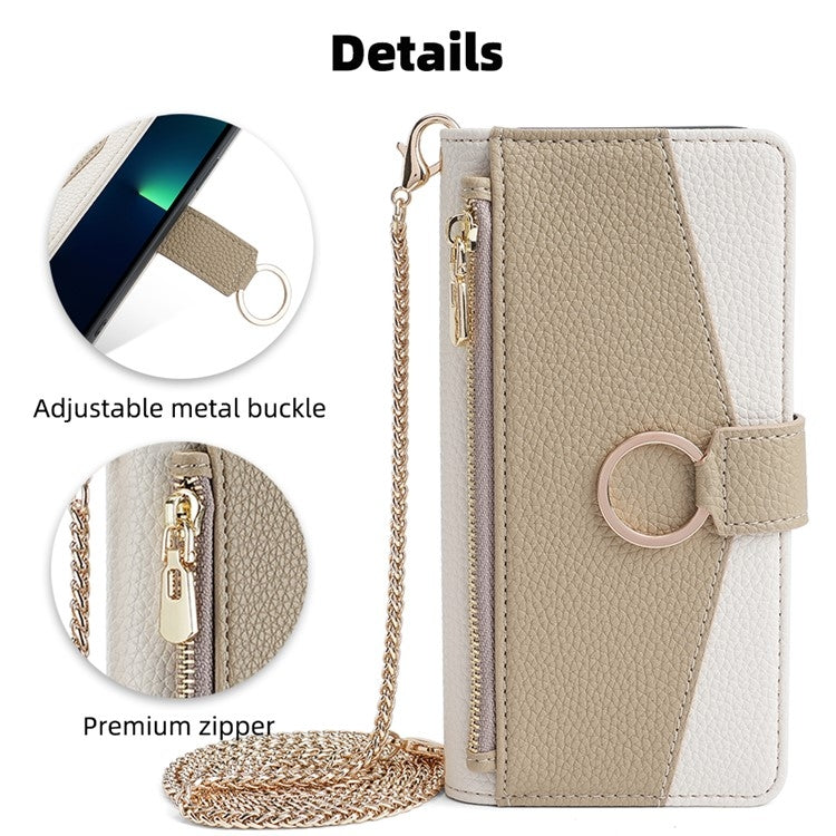 For Motorola Moto G Play 4G 2024 Crossbody Litchi Texture Leather Phone Case(White) - Motorola Cases by buy2fix | Online Shopping UK | buy2fix