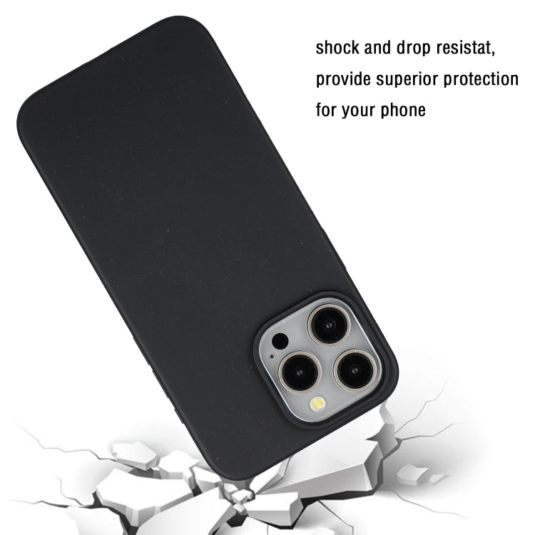 For iPhone 12 Pro Wheat MagSafe Magnetic Straw Material + TPU Phone Case(Black) - iPhone 12 / 12 Pro Cases by buy2fix | Online Shopping UK | buy2fix