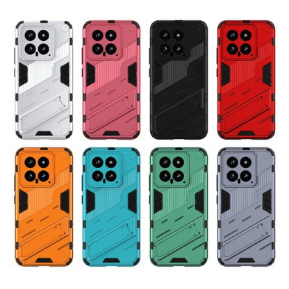 For Xiaomi 14 5G Punk Armor 2 in 1 PC + TPU Phone Case with Holder(Orange) - 14 Cases by buy2fix | Online Shopping UK | buy2fix