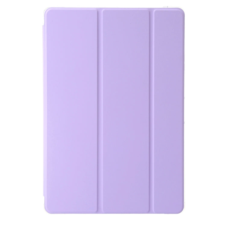 For Huawei Matepad 11 Pro 2024 Clear Acrylic 3-Fold Leather Tablet Case(Purple) - Huawei by buy2fix | Online Shopping UK | buy2fix