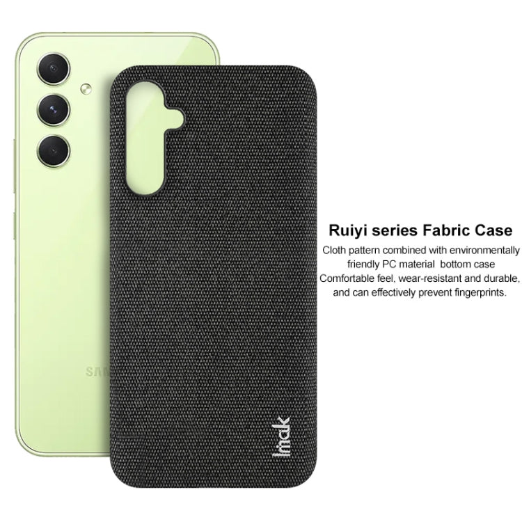 For Samsung Galaxy A34 5G imak Ruiyi Series Cloth Texture PU + PC Phone Case(Black) - Galaxy Phone Cases by imak | Online Shopping UK | buy2fix