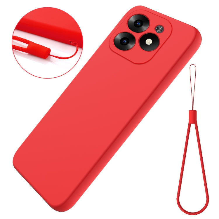 For Infinix Hot 40i Solid Color Liquid Silicone Dropproof Full Coverage Protective Case(Red) - Infinix Cases by buy2fix | Online Shopping UK | buy2fix