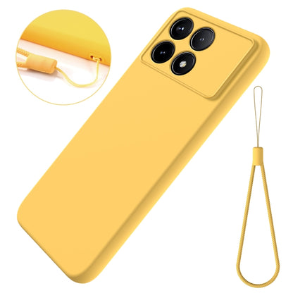 For Xiaomi Redmi K70/K70 Pro Solid Color Liquid Silicone Dropproof Full Coverage Phone Case(Yellow) - K70 Pro Cases by buy2fix | Online Shopping UK | buy2fix