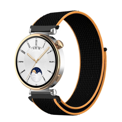 18mm Universal Nylon Loop Watch Band(Black Orange) - 20mm Bands by buy2fix | Online Shopping UK | buy2fix