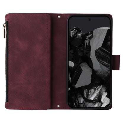 For Google Pixel 9 Pro Multifunctional Multi-Card Wallet Phone Leather Case(Wine Red) - Google Cases by buy2fix | Online Shopping UK | buy2fix