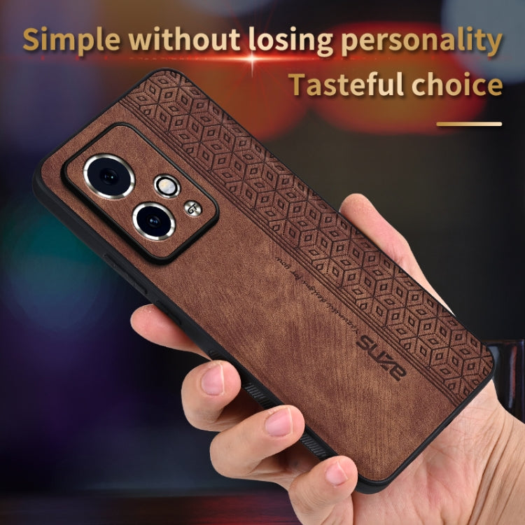 For Honor 90 GT AZNS 3D Embossed Skin Feel Phone Case(Brown) - Honor Cases by AZNS | Online Shopping UK | buy2fix