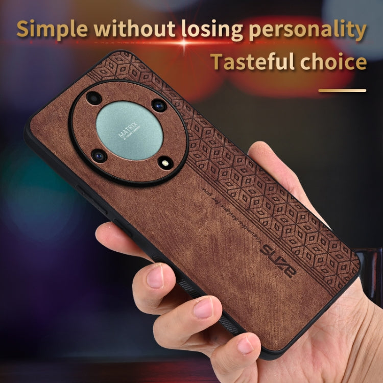 For Honor X9a AZNS 3D Embossed Skin Feel Phone Case(Dark Green) - Honor Cases by AZNS | Online Shopping UK | buy2fix