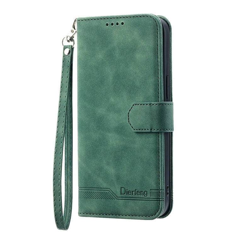 For Google Pixel 9 Dierfeng Dream Line TPU + PU Leather Phone Case(Green) - Google Cases by buy2fix | Online Shopping UK | buy2fix