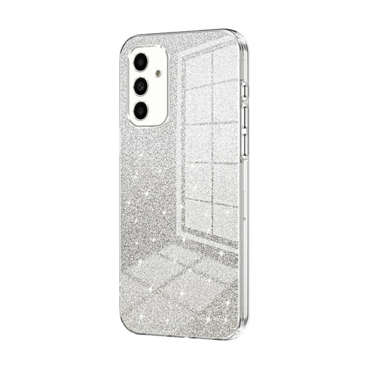 For Samsung Galaxy A14 5G Gradient Glitter Powder Electroplated Phone Case(Transparent) - Galaxy Phone Cases by buy2fix | Online Shopping UK | buy2fix