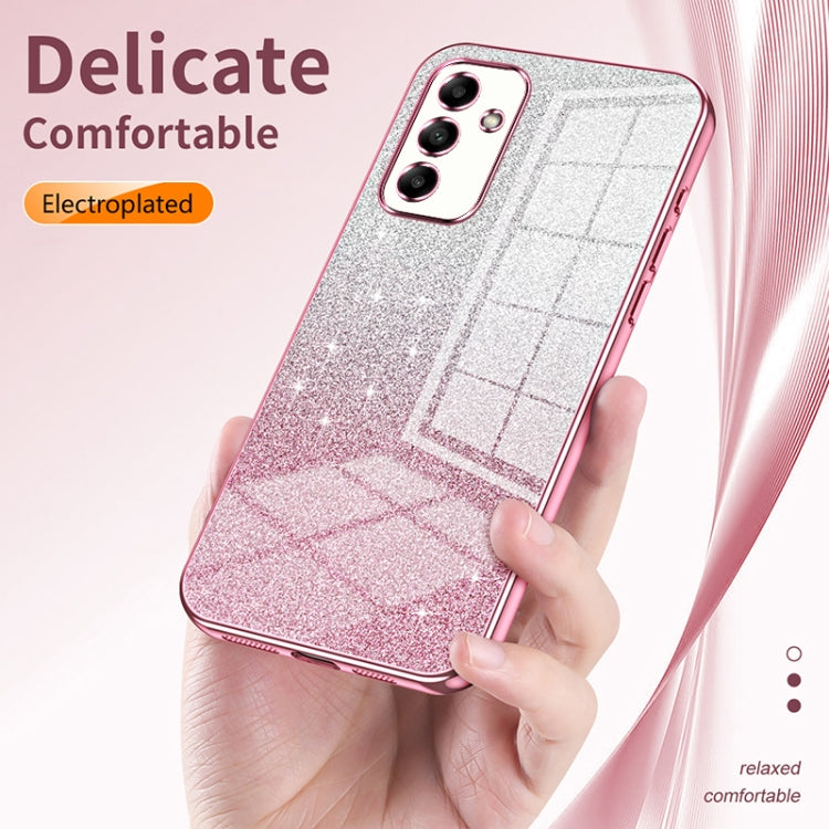 For Samsung Galaxy A53 5G Gradient Glitter Powder Electroplated Phone Case(Silver) - Galaxy Phone Cases by buy2fix | Online Shopping UK | buy2fix