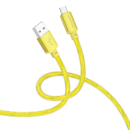 hoco BX95 Vivid 2.4A USB to Micro USB Silicone Charging Data Cable(Gold) - Micro USB Cable by hoco | Online Shopping UK | buy2fix