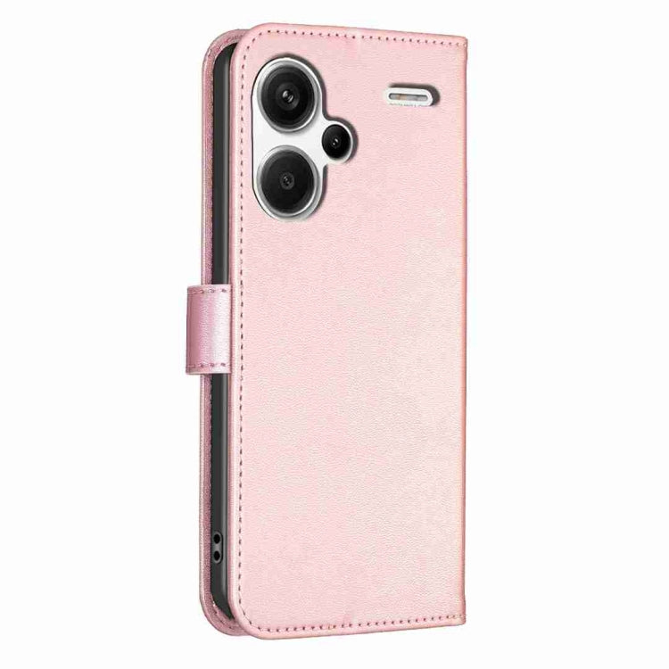 For Xiaomi Redmi Note 13 Pro+ 5G Four-leaf Embossed Leather Phone Case(Pink) - Note 13 Pro+ Cases by buy2fix | Online Shopping UK | buy2fix