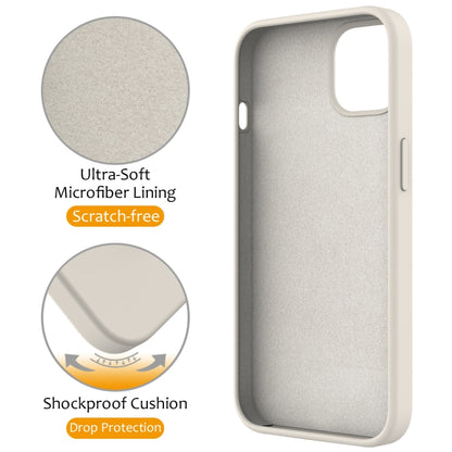 For iPhone 12 Pro MagSafe Magnetic Liquid Silicone Phone Case with Ring Holder(Antique White) - iPhone 12 / 12 Pro Cases by buy2fix | Online Shopping UK | buy2fix