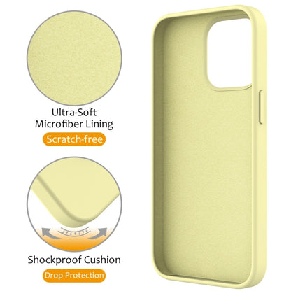 For iPhone 16 Pro Liquid Silicone MagSafe Magnetic Phone Case with Ring Holder(Yellow) - iPhone 16 Pro Cases by buy2fix | Online Shopping UK | buy2fix