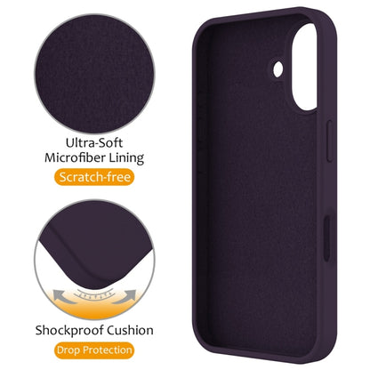 For iPhone 16 Plus Liquid Silicone MagSafe Magnetic Phone Case with Ring Holder(Purple) - iPhone 16 Plus Cases by buy2fix | Online Shopping UK | buy2fix