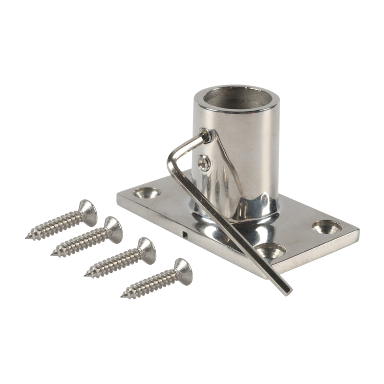 A8767 Ship / Yacht 316 Stainless Steel 90 Degree Square Tube Holder with Screws + Wrench(Silver) - Marine Accessories & Parts by buy2fix | Online Shopping UK | buy2fix