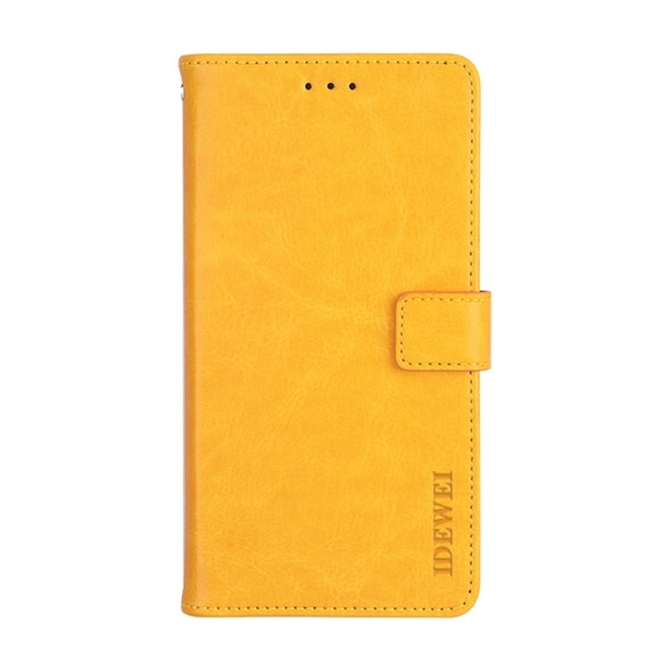 For Samsung Galaxy S23 FE 5G idewei Crazy Horse Texture Leather Phone Case(Yellow) - Galaxy S23 FE 5G Cases by idewei | Online Shopping UK | buy2fix