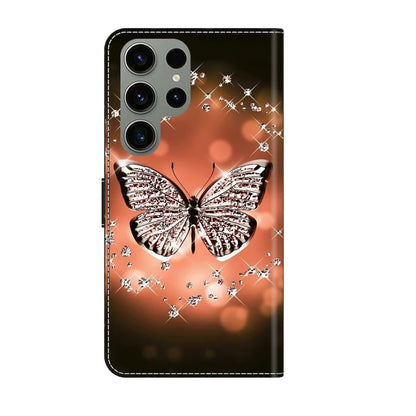 For Samsung Galaxy S24 Ultra 5G Crystal 3D Shockproof Protective Leather Phone Case(Crystal Butterfly) - Galaxy S24 Ultra 5G Cases by buy2fix | Online Shopping UK | buy2fix