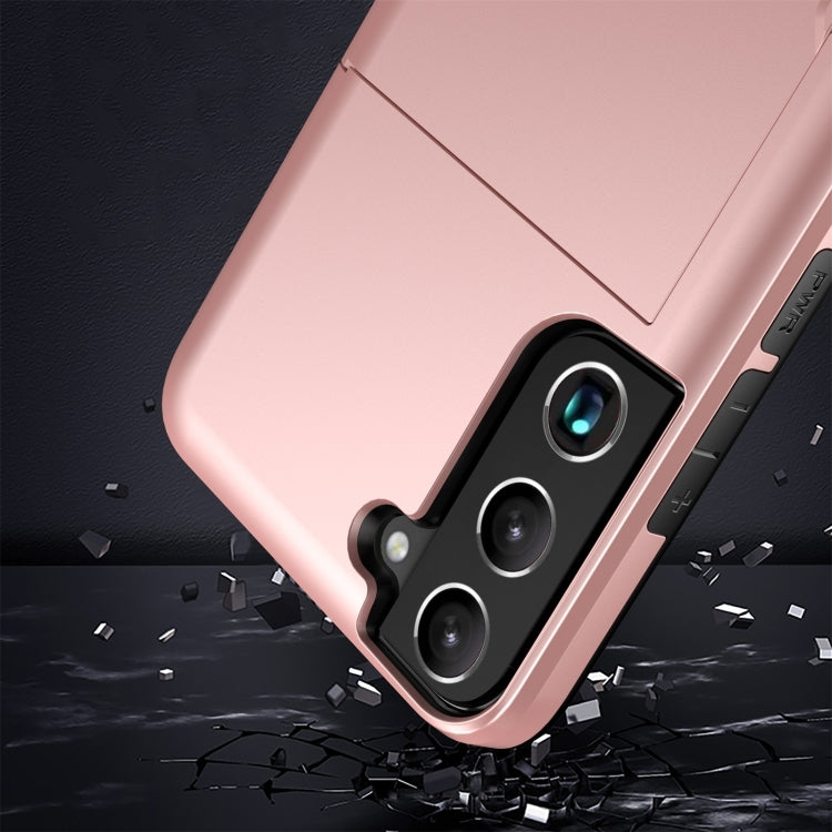 For Samsung Galaxy S25+ 5G Shockproof Armor Phone Case with Card Slot(Rose Gold) - Galaxy S25+ 5G Cases by buy2fix | Online Shopping UK | buy2fix