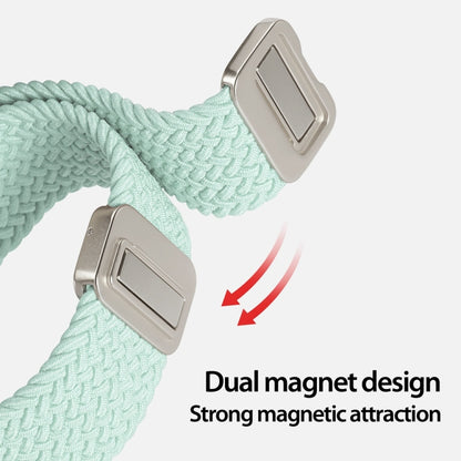 For Apple Watch Series 9 45mm DUX DUCIS Mixture Pro Series Magnetic Buckle Nylon Braid Watch Band(Light Mint) - Watch Bands by DUX DUCIS | Online Shopping UK | buy2fix