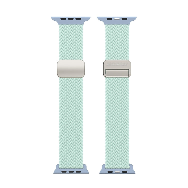 For Apple Watch Series 7 41mm DUX DUCIS Mixture Pro Series Magnetic Buckle Nylon Braid Watch Band(Light Mint) - Watch Bands by DUX DUCIS | Online Shopping UK | buy2fix